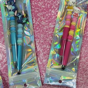 Cute Character Stylus Pens - Blue and Pink
